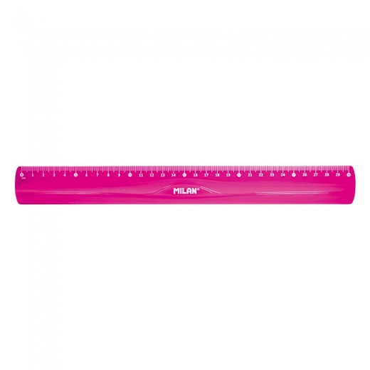 Milan Regla Flexible y Resistente - Longitud 30cm - Color Rosa