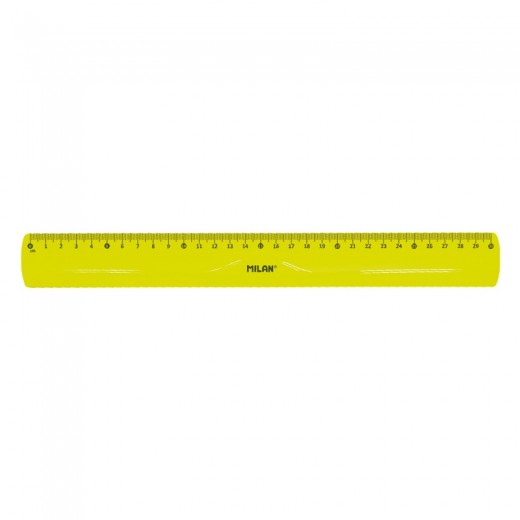 Milan Regla Flexible y Resistente - Longitud 30cm - Color Amarillo