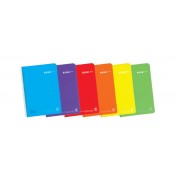 Enri Plus Pack de 5 Cuadernos Espiral Formato Folio Pautado 3.5mm - 80 Hojas 90gr con Margen - Cubierta de Plastico - Colores S