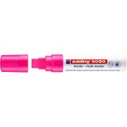 Edding 4090 Rotulador de Tiza Liquida - Punta Biselada - Trazo entre 4 y 15mm - Olor Neutro - Color Rosa Neon