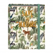 Dohe WWF Save the Nature Carpeta de 4 Anillas Formato A4 con Recambio de 100 Hojas - 4 Separadores Polipropileno de Colores - C