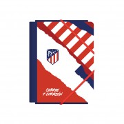 Dohe Atletico de Madrid Coraje y Corazon Carpeta de Carton Contracolado Plastificado - 3 Solapas - Tamaño A5 - Guardas Impresa