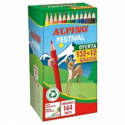 Alpino Festival Pack de 144 Lapices de Colores - Mina de 3mm - Ideal para Toda la Clase - Colores Surtidos