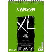 Canson XL Dessin Ligero Bloc de Dibujo con 50 Hojas A4 - Espiral Microperforado - 21x29.7cm - 160g - Color Blanco