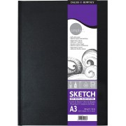 Daler Rowney Simply Cuaderno de Dibujo Cosido A3 - 100g/m2 - Cubierta Rigida - 54 Hojas - Color Blanco