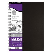 Daler Rowney Simply Cuaderno de Dibujo A3 - Cubierta Rigida con Encuadernacion en Espiral - 100g/m2 - Color Blanco