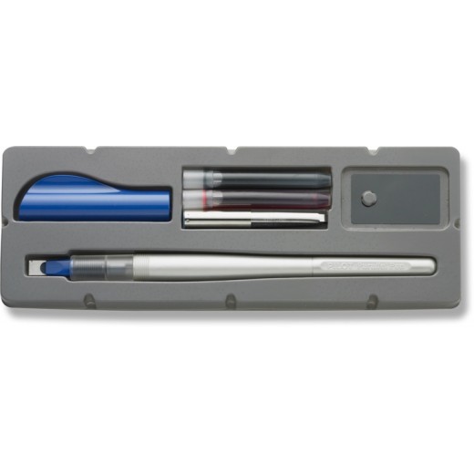 Pilot Pack de Pluma Estilografica Parallel Pen 6.0mm - Punta de Acero - Trazo de 6.0mm - 2 Recargas