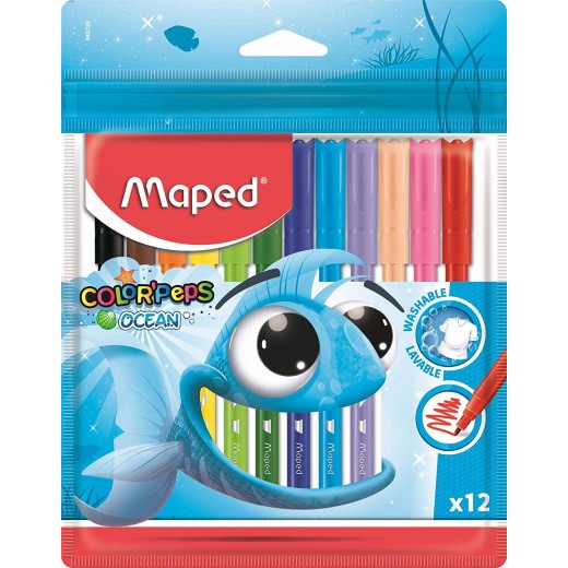 Maped Rotuladores Color´Peps Ocean - Punta Media Bloqueada 2 mm. - Ojival