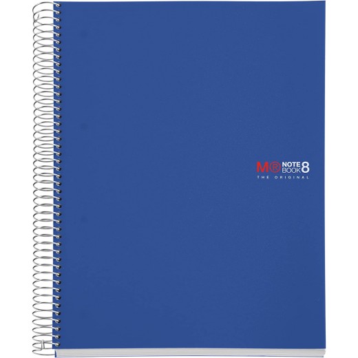 Miquel Rius Notebook8 Cuaderno de Espiral Formato A4 - 200 Hojas de 70 gr Microperforadas con 4 Taladros - Cubiertas de Polipro