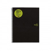 Miquel Rius Notebook4 Eco Cuaderno de Espiral Formato A4 - Papel 100% Recuperado Post-Consumo - 120 Hojas de 80gr Microperforad