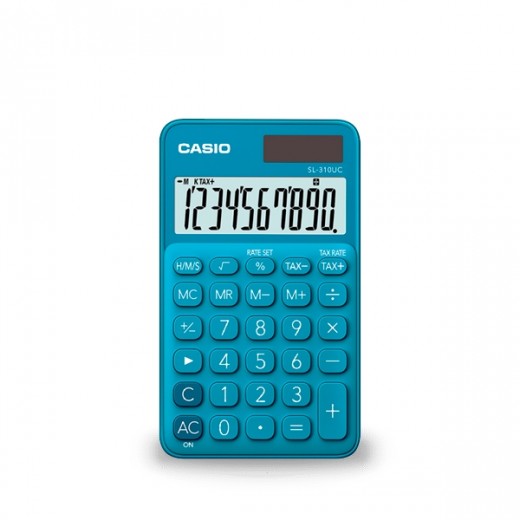 Casio SL310UC Calculadora de Bolsillo - Calculo de Impuestos - Pantalla LCD de 10 Digitos - Solar y Pilas