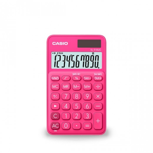 Casio SL310UC Calculadora de Bolsillo - Calculo de Impuestos - Pantalla LCD de 10 Digitos - Solar y Pilas