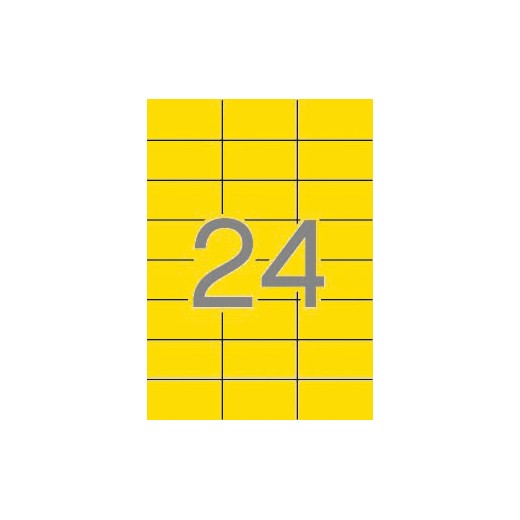 Apli Etiquetas Amarillas Permanentes 70.0 x 37.0mm 20 Hojas