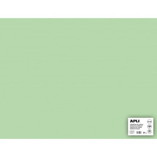 Apli Cartulina Verde Esmeralda 50 x 65cm 170g 25 Hojas