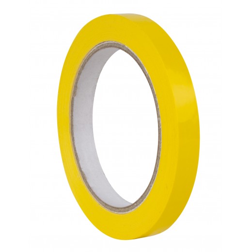 Apli Cinta Adhesiva Amarilla 12mm x 66m - Resistente al Agua y a la Intemperie - Facil de Cortar y Manipular - Ideal para Etiqu