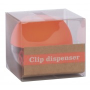 Apli Fluor Collection Dispensador de Clips - Ø 70x60 mm - Tapa Magnetica  pulgadasSoft Touch pulgadas Naranja - Incluye 50 Cli