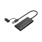 Conceptronic 7 en 1 Lector de tarjetas USB 3.0 con Adaptador USB-C con 2x SD/SDHC/SDXC