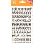 Apli Letras y Numeros Transferibles - 4mm de Tamaño - 792 Caracteres - Faciles de Aplicar y Remover - Negros