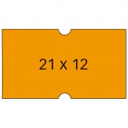 Apli Etiquetas Naranjas 21x12mm para Maquinas de Precios de 1 Linea - Pack de 6 Rollos con 1000 Etiquetas/Rollo - Adhesivo Remo