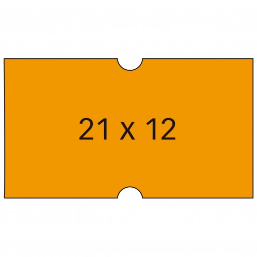 Apli Etiquetas Naranjas 21x12mm para Maquinas de Precios de 1 Linea - Pack de 6 Rollos con 1000 Etiquetas/Rollo - Adhesivo Remo