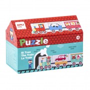 Apli Kids Puzle Trenes - 20 Piezas de Diferentes Tamaños - Diseño Exclusivo Infantil