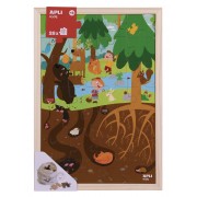 Apli Kids Puzle de Niveles el Bosque - 254x5x376 mm - Diseño Infantil y Colorido - Piezas Resistentes y Seguras - Mejora la Co