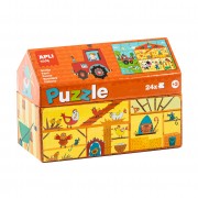 Apli Kids Puzle Granja - 24 Piezas de 7x7cm - Diseño Infantil y Colorido - Piezas Resistentes y Seguras - Desarrolla Habilidad