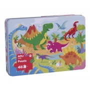 Apli Kids Puzle Dinosaurios - 48 Piezas de 5.5x6cm - Caja Metalica Rectangular - Diseño Exclusivo Infantil