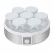 Jata JEYG2266 Yogurtera 20W - 7 Tarros de Cristal 180ml cada uno - Libre de BPA - Patas Antideslizantes - Base de Acero Inoxida