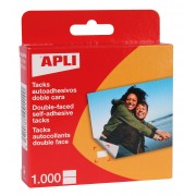 Apli Tacks Autoadhesivos Doble Cara - Tamaño 12x16 - 1000 Unidades por Caja - Ideal para Manualidades y Albumes - Libre de Aci