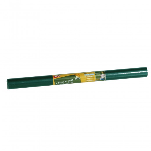 Apli Rollo de Pizarra Verde Adhesivo Reposicionable - Tamaño 0.45x2m - Grosor 210m - Se Corta Facilmente - Apta para Superfici