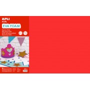 Apli Goma Eva Multicolor 600x400 - 10 Hojas de Tamaño Grande y Flexible - Ideal para Manualidades y Proyectos Escolares