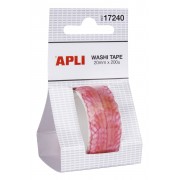 Apli Washi Tape Petalos Precortados - Tamaño 20mmx2m - 200 Petalos Rosados - Adhesivo de Alta Calidad - Ideal para Manualidade