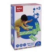 Apli Domino Goma Eva XXL - Piezas de Gran Tamaño - Material Suave y Flexible - Ideal para Niños Pequeños