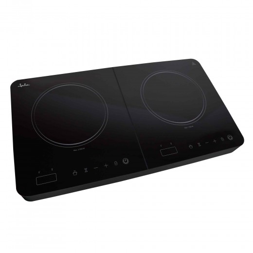 Jata JEVI1460 Cocina Electrica Induccion Portatil de 2 Placas 3500W - Ø 185mm - Control Tactil - Temporizador 240min - Rango d