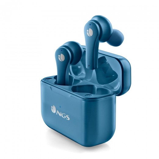 NGS Artica Bloom Azure Auriculares Intrauditivos Bluetooth 5.1 TWS - Manos Libres - Asistente de Voz - Autonomia hasta 7h - Bas