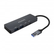Aisens Hub USB 3.2 Gen1 5G USB-A - USB-A/M-2xUSB-C/H-2xUSB-A/H - 15cm - Color Gris