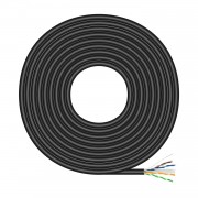 Aisens Cable de Red Exterior Impermeable RJ45 Cat.6 Utp Rigido Cca Awg23 - 100m - Color Negro