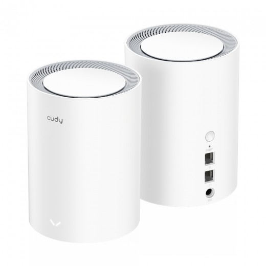 Cudy M1800 Pack de 2 Sistemas WiFi 6 Mesh AX1800 Dual Band - 1201Mbps en 5GHz