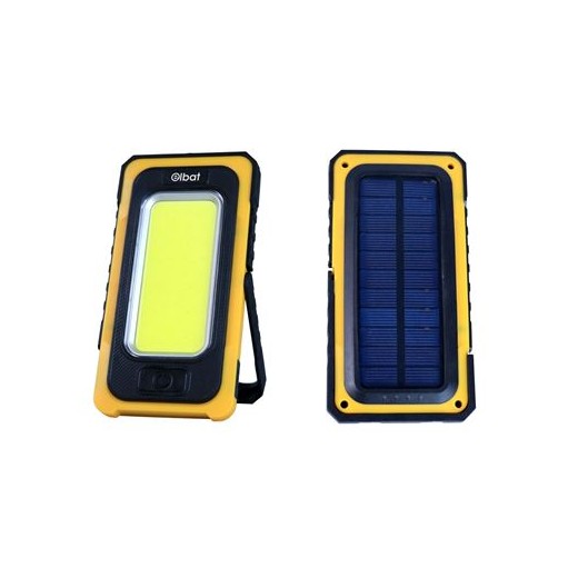 Elbat Linterna LED Solar Recargable - Gancho e Iman - Cob 10W 800LM - Color Negro