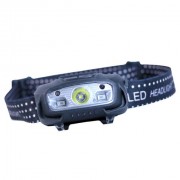 Elbat Linterna LED de Cabeza Frontal LED 220LM - Deteccion Manos - Resistente al Agua - Ligera - Color Negro