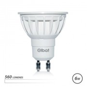 Elbat Bombilla LED GU10 6W 560LM Luz Blanca - Ahorro Energetico - Larga Duracion - Facil Instalacion - Color Blanco