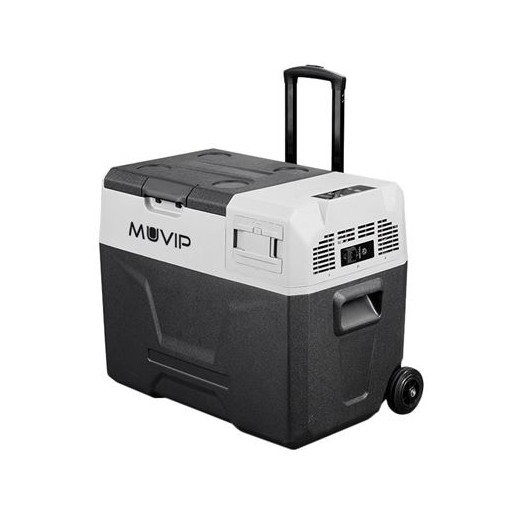 Muvip Nevera Portatil con Compresor - Capacidad 30 litros - Proteccion para bateria - Luz led interior - Conexion 12/24/220V -