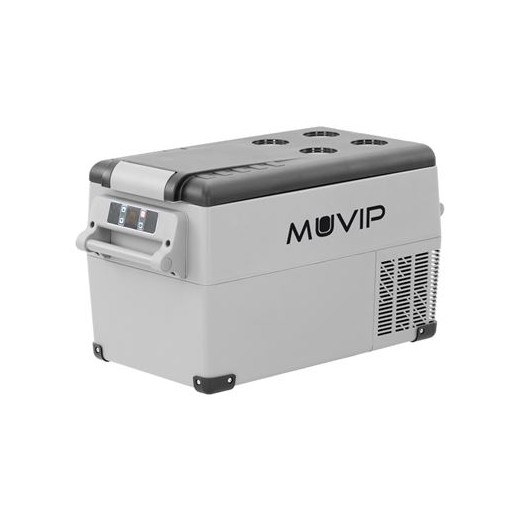 Muvip Nevera Portatil de Compresor 35L - Proteccion Bateria Vehiculo - Luz LED - Temperatura -20º/+20º - Conexion 12/24/220V