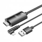 XO Adaptador de Cable Lightning A Hdmi - Longitud de 1.8m - Soporte de Resolucion 2K(60Hz)/1080P - Intercambio de Datos y Audio