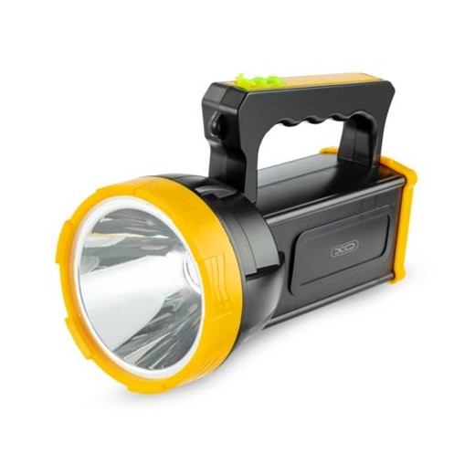 XO Foco Potente Recargable - Tamaño Optica 78mm - Hasta 48 Horas de Luz Estroboscopica - Puerto de Carga Tipo C - Color Negro