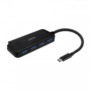 Aisens Hub USB 3.1 USB-C - USB-C/M-4Xtipo A/H - 15cm - Color Negro