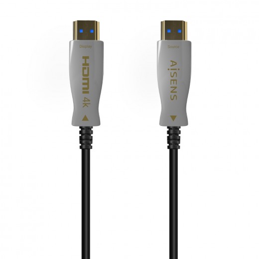 Aisens Cable HDMI V2.0 AOC Premium Alta Velocidad / HEC 4K@60Hz 4:4:4 18GBPS - A/M-A/M - 150m - Color Negro