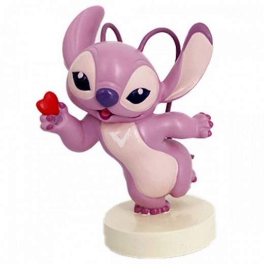 Enesco Disney Lilo & Stitch Angel con Corazon - Figura de Coleccion - Fabricada en Resina - Tallado y Pintado a Mano