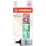 Stabilo Boss Mini Pastellove Pack de 5 Marcadores Fluorescentes - Trazo entre 2 y 5mm - Tinta con Base de Agua - Antisecado - C